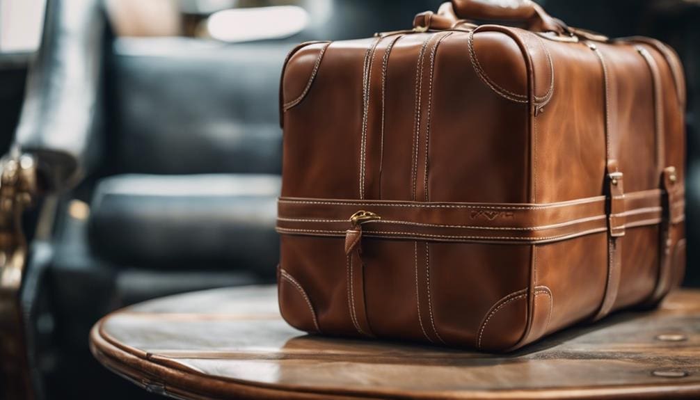 durable luxury leather carry ons