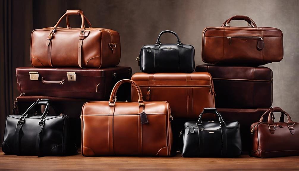 luxurious leather carry on bags