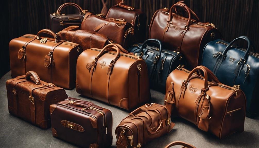 luxury leather carry on bags