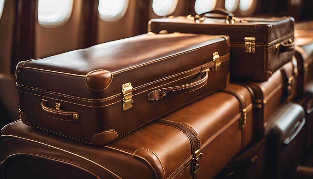 luxury leather carry on luggage