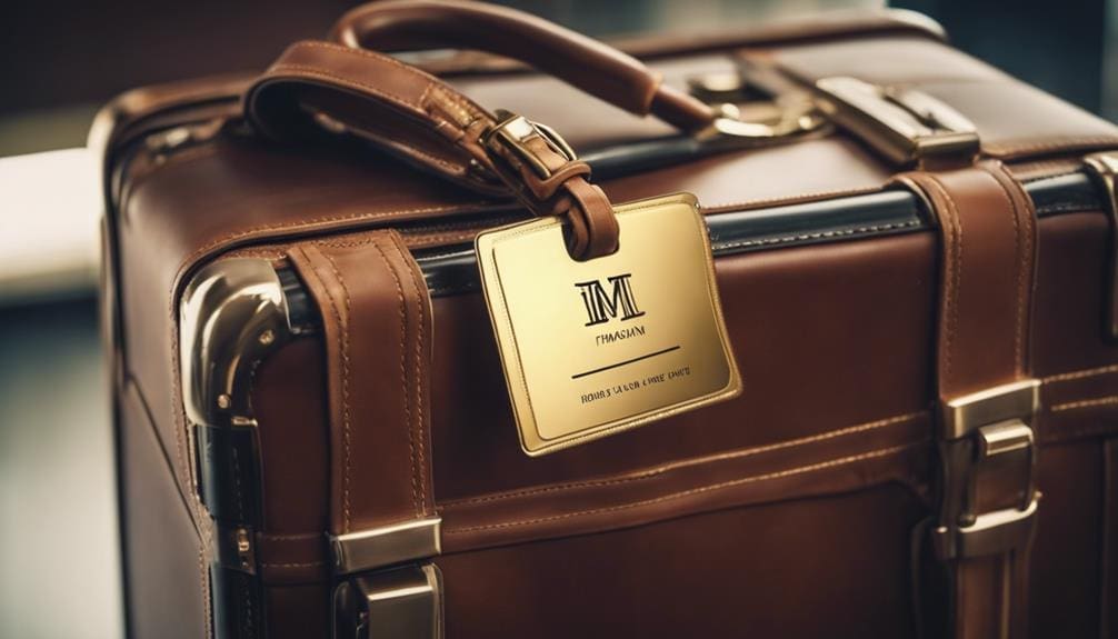 luxury luggage tag customization