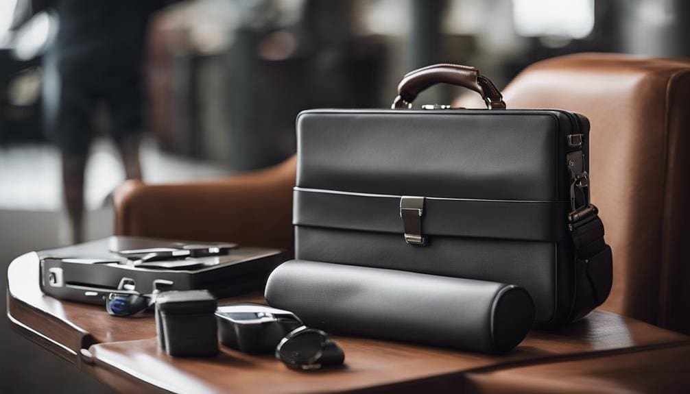 luxury titanium travel briefcase